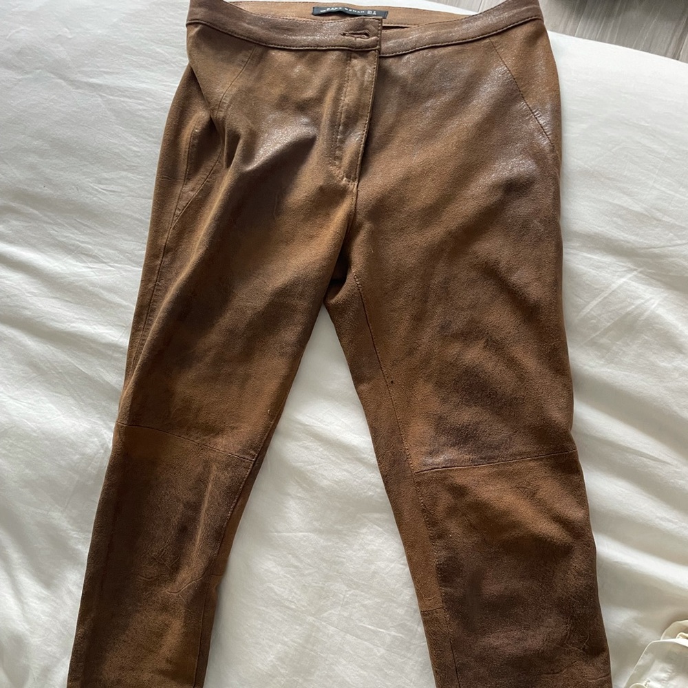Faux leather zara pants